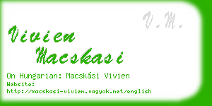 vivien macskasi business card