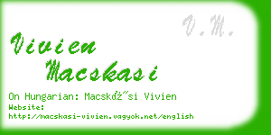 vivien macskasi business card
